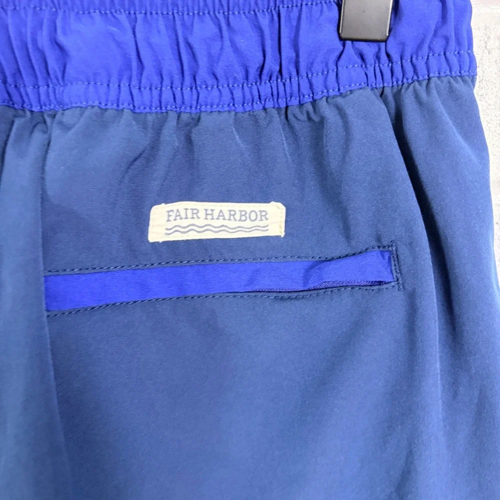 Fair Harbor The Anchor Swim Trunks Mens S Blue Board Shorts Lined 7